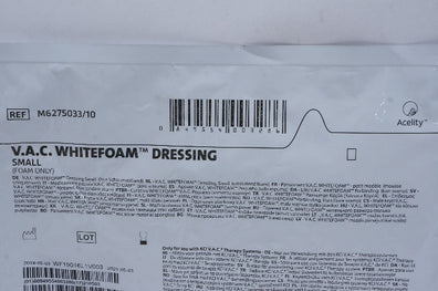 KCI M6275033/10 V.A.C. WhiteFoam Dressing Small